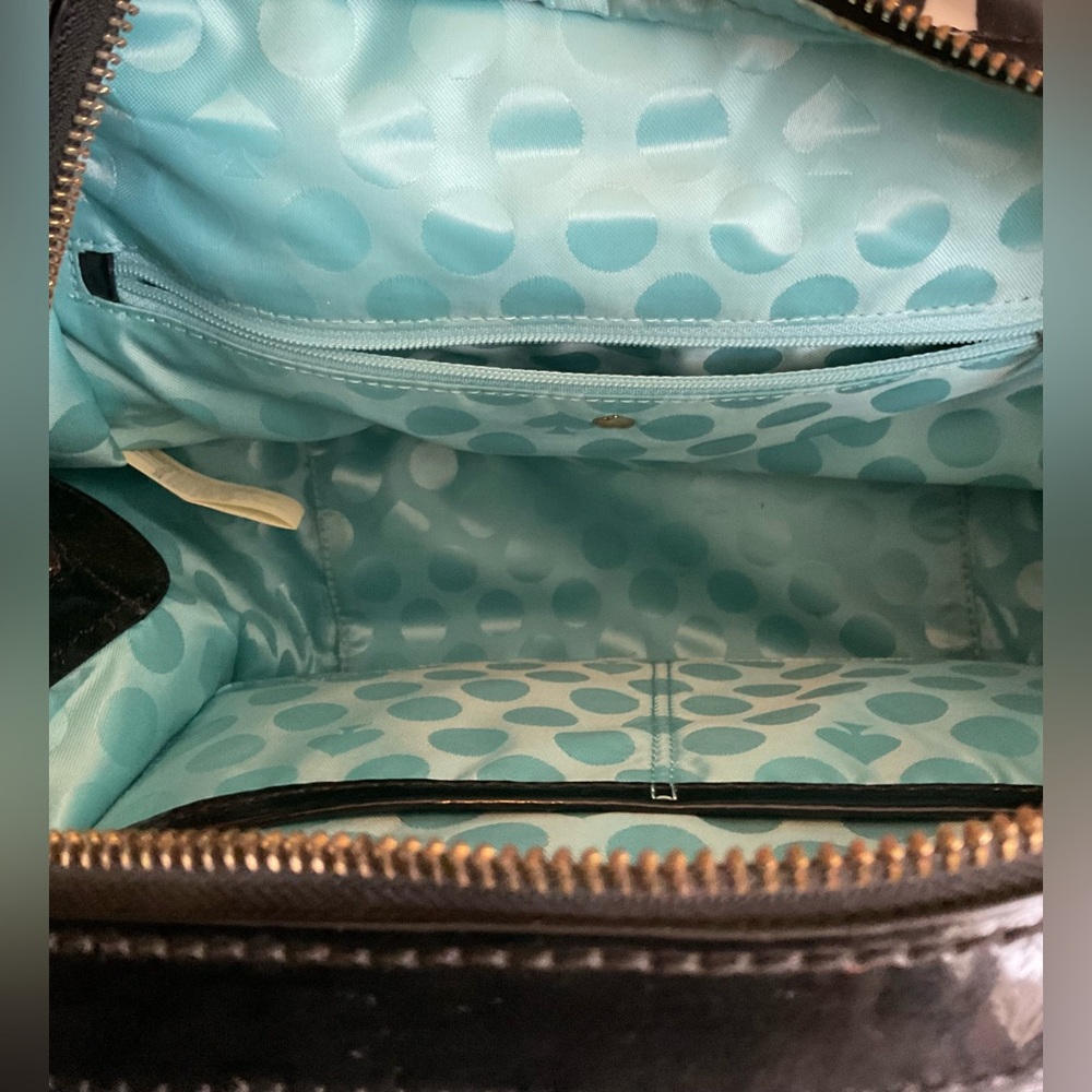 Kate Spade Black Leather and nylon glasses patterned Shoulder Bag - Picture 5 of 5